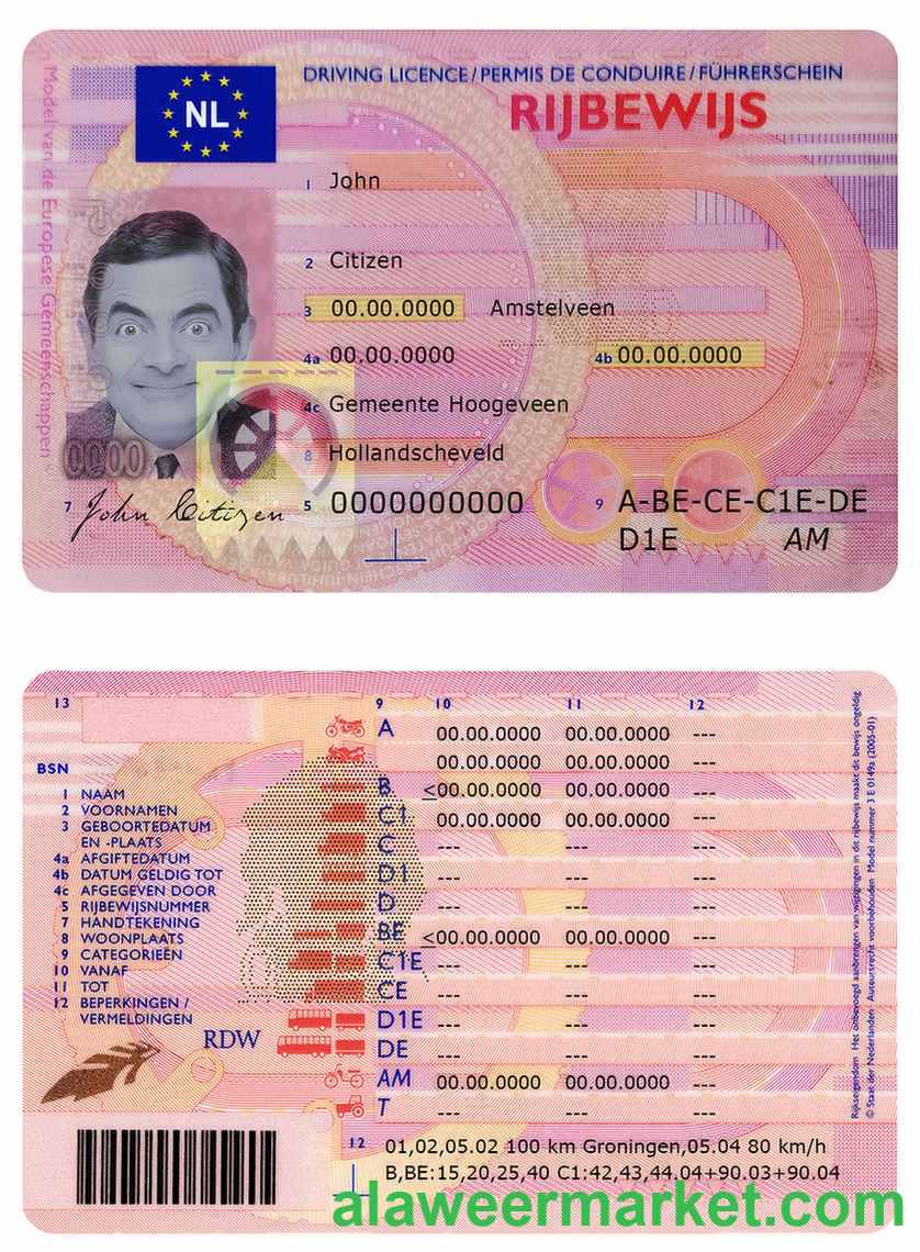 Netherlands driving license